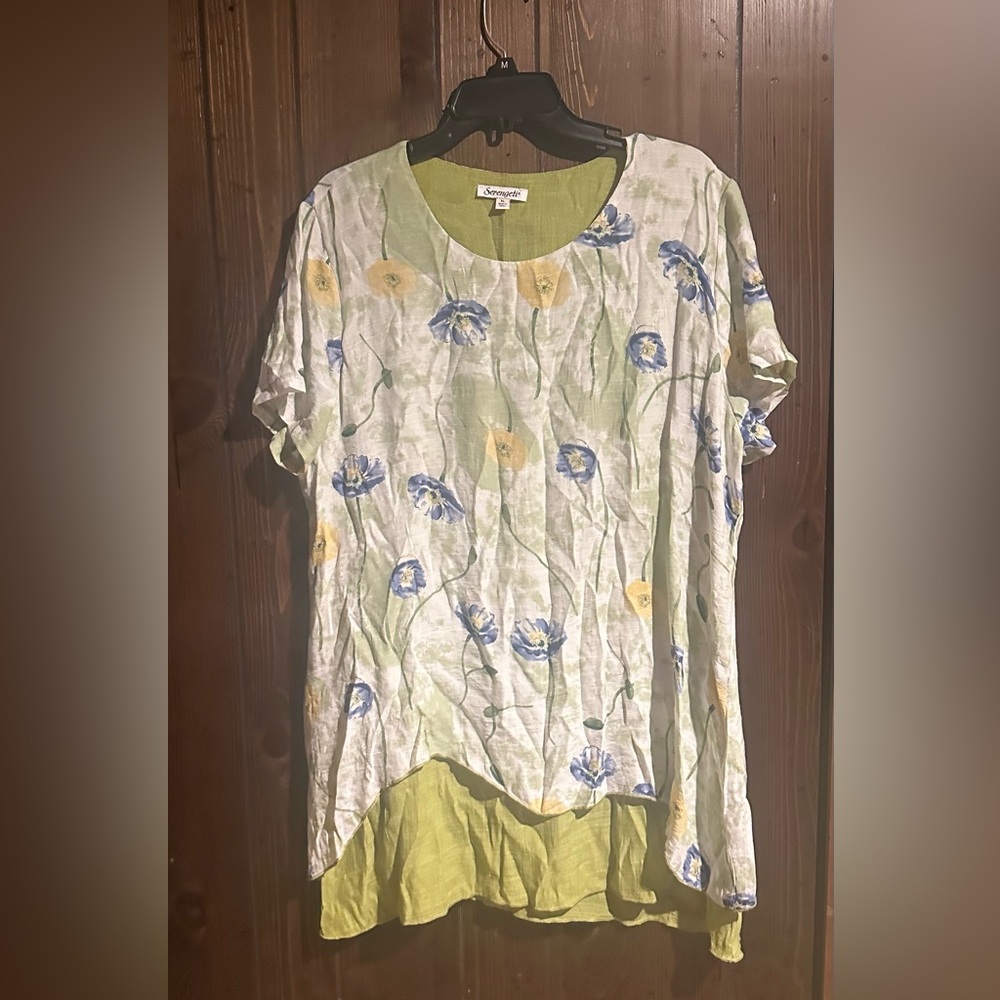 Serengeti botanical print asymmetrical tunic